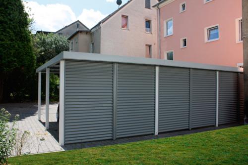 Carport Dreier Carport Stahl Weiss2